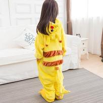 Kigurumi Onesie Vaikiškos pižamos Vaikams Gyvūnai Animaciniai filmukai Antklodė Miegai Kūdikių Kostiumas Žieminis berniukas Mergaitė Jumspuit 140 geltona