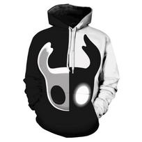 Pavasario Rudens Hollow Knight 3D Spausdinti Džemperiai Vyrams/Moterims Mada Populiari Asmenybė Anime Su Gobtuvu Harajuku Yin Yang Sportiniai Marškiniai 4XL gray