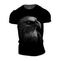 Vyriški juodi marškinėliai Liūtas Vilkas T-shirt Erelis Tigras Spausdintas Gyvūno raštas Trumpomis rankovėmis Oversized Streetwear Nauji Vintage marškinėliai Viršutiniai drabužiai 5XL