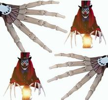Helovino lankstūs pirštai 3D šarnyriniai pirštų ilgintuvai „Cosplay“ lankstus valdymas Right hand balta
