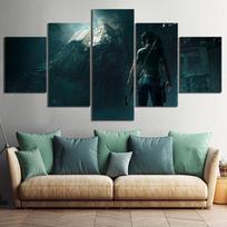 5 dalių Tomb Raider vaizdo žaidimų plakatas HD Sienų paveikslai Lara Croft plakatas Paveikslai Drobės tapybos Sienų menas namų dekorui Be rėmo 20x35cm*2  20x45cm*2  20x55cm*1
