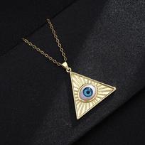 Mada Turkijos Sėkmės Amuletas Amuletas Moterims 8 Stiliaus Mėlynos Akys Moteriškas Pakabukas Mada Emalis Širdies formos delno pakabukas Papuošalai Eyes necklace 0645cm