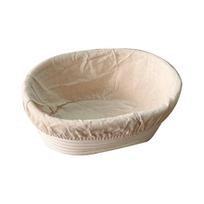 WIKHOSTAR Ovalūs duonos fermentacijos krepšeliai Kepimo reikmenys Rotango tešlos fermentacijos Nešiojami raugintos banetono duonos krepšeliai Virtuvės įrankiai 17x12x6cm