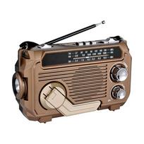 Radijo rankinis elektros generavimas, saulės įkrovimas, trijų juostų daugiafunkcė Bluetooth kortelė, MP3 atkūrimas auksas