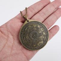 Septynių arkangelų antspaudas vyrų karoliai Vintage Solomon Talisman karoliai apsauginiai papuošalai