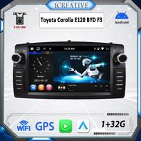 Automobilinis radijas,skirtas Toyota Corolla E120 2000-2006 BYD F3,Android 2+64GB WIFI CarPlay Android Auto IPS 1+32GB