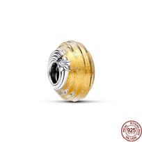 Naujienos 925 prabos sidabro rožinės geltonos mėlynos baltos spalvos mini Murano stiklo pakabukai, tinka originaliai Pandora apyrankei, papuošalai