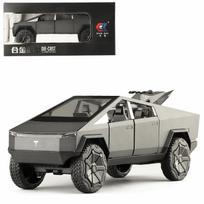 1/24 mastelio pikapas Tesla kibernetinis sunkvežimis Diecast metalinis modelis su garsu ir šviesa, patraukiamas atgal, tinka vaikams 1/24-Size:22.5*8.5*8cm juoda