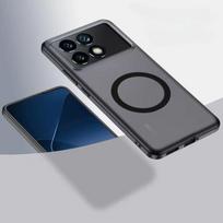 POCO X6 Pro Magsafe dėklas Magnetinis belaidis įkrovimas Pusiau permatomas Matinis Smūgiams atsparus Akrilinis Buferio Dangtelis POCO F6 Pro F5 X5 Pro F4 POCO F5 Pro juoda