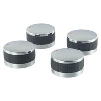 4 vnt. dujų kepsninės rankenėlės 58 mm/50 mm BBQ ir kepsninės atsarginės dalys Tinka BBQ dujinėms kepsninėms 50mm