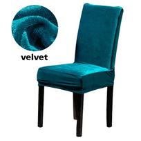 Valgomojo kėdės užvalkalas Velvetinis Minkštas Tamprus Užvalkalas Apsauga nuo Dulkių Sėdynės Užvalkalas Vestuvėms Viešbučiui Virtuvei Banketui Svetainei Nuimamas Universal karališkos mėlynos spalvos
