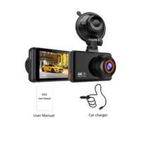 Naujas dviejų lęšių 4K WiFi GPS automobilio vairavimo įrašymo įrenginys Automatinis vairavimo įrašymo įrenginys, įtaisytas laiko intervalo vaizdo įrašas, palaiko 24 valandų parkavimo monitorių Single camera