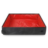 Folding Cat Litter Box Pets Portable Waterproof Toilet Outdoor Travel Lightweight Foldable Puppy Dogs Seat Kitty Litter Bedpans M- 40x30cm raudona