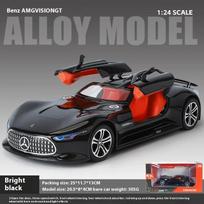 1/24 Mercedes Benz AMG Vision GT Naujos Koncepcijos Sportinis Automobilis Lydinio Metalinis Diecast Automobilio Modelis Garsas ir Šviesa Kolekcionavimas Hobis Dekoracija Dovana juoda