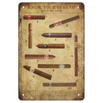 Metalinės skardos iškabos Viskių cigarų baro sienų dekoracija Plaketas Vintažinis meno plakatas Geležinė tapyba vyro urvui Namų kavinė Sodas Klubas Baras 20x30cm