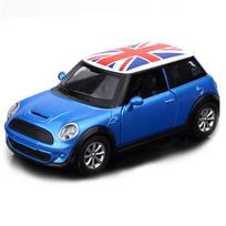 1/36 BMW Mini Cooper Lydinio Klasikinis Automobilis Kūrybinė Kolekcija Vaikų Žaislas Dovana G24 mėlyna
