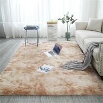 8 spalvų pliušinis kilimas svetainei Pūkuotas kilimėlis Storas lovos kilimai Neslidžios grindys Pilki minkšti kilimėliai Kaklaraištis Dažymas Velvetas Vaikų kambario kilimai 40*60cm smėlis