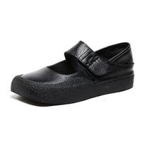 Nauji mary janes retro plokščiapadžiai batai moteriški žali loaferiai sekliu priekiu kvadratiniu pirštu slaugytojų batai moteriški rudeniui natūralios odos plokščiapadžiai CN 35 juoda