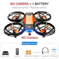 2025 m. naujas V8 indukcinio valdymo RC sraigtasparnio žaislų dovana FPV VR mini dronas 4k HD aerofotografija sulankstomas kvadrokopteris su kamera No camera 1 battery oranžinė
