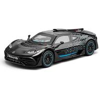 1/24 Mercedes Benz AMG ONE Diecast Modelio Automobilio Žaislas Garsas ir Šviesa Kolekcinis Dovana 1/24-Size:21*9*5.5cm juoda