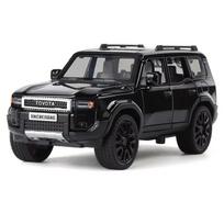 1/32 Toyota 2024 PRADO Land Cruiser Lydinio Automobilio Modelis Diecast Metalinis Visureigis Žaislas 1/32-Size:15.3*6.5*6cm juoda