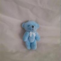 Mini sąnarių meškiukas minkšti pliušiniai žaislai Mažas pakabukas Mielas lankstūs galūnės Meškiuko žaislas Vaikų dovanos 8CM 0-10cm mėlyna