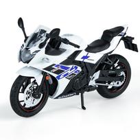 1/12 Suzuki GSX-250R Žaislinis Motociklas Miniatiūrinis Modelis 1:12 Visureigių Motociklų Lenktynių Garsas ir Šviesa Metalinis Kolekcinis Dovanų Berniukui balta