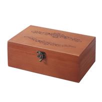 Retro Medinė Laikymo Dėžė Elegantiška Vintažinio Medžio Išvaizdos Laikymo Dėžė Multifunkcinė Didelės Talpos 17*9*6 cm