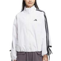 Adidas Bowknot Three Stripes Loose Breathe patogi minkšta, odai draugiška striukė moterims, balta JY5651 S white