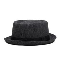 Vyriška medvilninė ir lininė languota kepurė nuo saulės – retro džiazo stiliaus, lauko snapelis, džentelmeniška hiphopo gatvės šokių kepurė Adult One-Size Fits 56-58CM