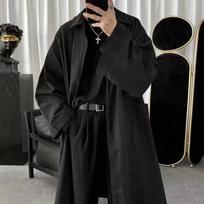 Men's Casual Loose-Fit Mid-Length Korean Windbreaker - 2024 Spring/Autumn Collection Medium