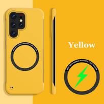 Ultra Thin Magnetic Frameless Case For Samsung S25 S24 Ultra S23 Plus S22 S21 FE S20 Wireless Charging Shockproof Hard PC Cover For S23
