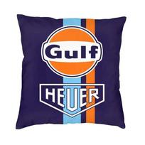 Gulf Racing Logotipo Pagalvės Užvalkalas Sofai Svetainei Kvadratinis Mesti Pagalvės Užvalkalas Kėdei 45x45cm 18x18Col 30x30cm