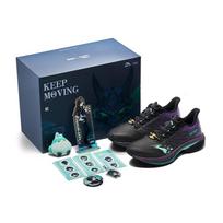 Anta Genshin Impact X  Mah 4 Xiao Collaboration Gift Box Fabric Non-Slip Low-Top Running Shoes Women sneaker Black Purple 122515583X-1 36.5