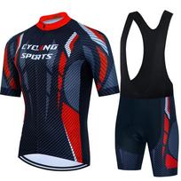 Dviračių MTB apranga Vyrams Vyriškas 2025 m. sportinis komplektas Kelnės Gelio Džersis Lazeriu pjaustytas uniforminis Tricuta drabužių kostiumas Asian size - S blue