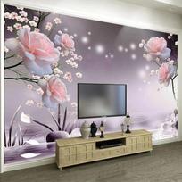 Modernus 3D sieninis fototapetas Rožių gėlės Tapetai Svetainė TV Sofa Miegamasis Romantiški sieniniai piešiniai Namų dekoras 200 cm(W) x 140 cm(H)