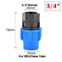 Plastikinis PE Krano Vandens Drėkinimo Vandens Vamzdis Greit Jungiklis Vožtuvas Vidinis sriegis į vamzdį 20mm 25mm 32mm 40mm 50mm 63mm