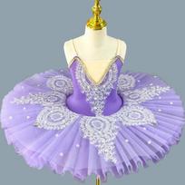 Mergaičių baleto suknelė, šokių pasirodymui, konkursui, mėlyna, balta, raudona 160cm violetinė
