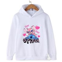 MINISO Stitch džemperiai gatvės mada megztinis berniukams ir mergaitėms vaikiškas sportinis džemperis lauko sportui vaikiški drabužiai 100