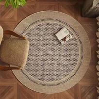 Apvalus kilimas Svetainės kilimas Retro sofa Arbatos staliuko kilimas Aukštos kokybės kojų kilimėlis Besisukančio krėslo pagalvėlė Storas atsparus dėvėjimuisi Supamo krėslo pagalvėlė 60*60cm