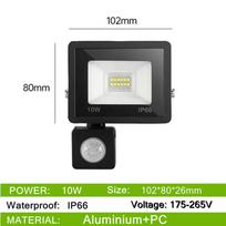 LED PIR Judesio Jutiklis IP66 Vandeniui Atsparus AC175V-265V LED Prožektoriai 200W 150W 100W LED Pakabinamas Išorinis Lauko Sieninis Šviestuvas Prožektorius 10W balta