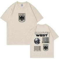 Unisex ir WoUnisex Kanye West reperio marginimo marškinėliai, dideli laisvi marškiniai su grafiniais logotipais Hiphopo retro ir punk stiliai, mada 4XL