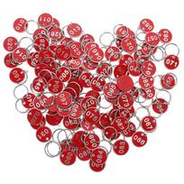 100 vnt. Raktų žymės Numeriai nuo 1 iki 100 Sandėliuko numerio žymės (pirtis) Vonios kambario numerio lentelė Numerio lentelė Aliuminio lydinio Rankinė lentelė Pakabinama lentelė raudona