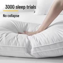 Penkių žvaigždučių viešbučio medvilninė pagalvė: Didelio elastingumo kaklo atrama geresniam miegui 48*74 cm Low Pillow 800g balta medvilninė pagalvės šerdis spalva