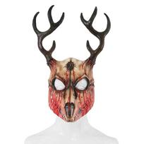 Demonas Wendigo Briedžio Kaukė Galvos Apdangalas Cosplay Gotika Gyvūno Ragai Ragai Kruvinų Kaulų Kaukės Helovino Karnavalo Vakarėlio Kostiumo Rekvizitai raudona