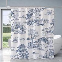 Toile De Jouy sulankstoma pertvara vonios užuolaida Quarto daiktams Vonios reikmenų rinkiniai Pilnas komplektas Dušas Dušo užuolaida Užuolaidos W90XH180cm