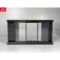 MOC Kaladėlės Stumdomų bėgių durys 1x4x6 Rėmas 60596 92589 Namo siena Surinktos dalelės Statybinis blokas Plastikinis žaislas vaikui