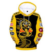 Džemperiai vyrams Cobra Kai TV serialo 3D atspaudas Oversized džemperiai moterims Kasdienis puloveris Mada Hip Hop Harajuku Vaikų drabužiai S