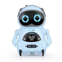 Vaikų robotas gali kalbėti, interaktyvus dialogas, balso atpažinimas, įrašymas, dainavimas ir šokiai, pasakojimas, mini išmanusis roboto žaislas mėlyna