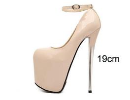 Individualūs nauji vasariniai atvirais pirštais podiumo platforminiai bateliai lakuotos odos didelio dydžio moteriški batai 19 cm aukščio kulniukai moteriški batai WSH2601 34